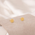 925 Sterling Silver Wink Emoji Studs