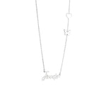 925 Sterling Silver Personalized Name Necklace With Heart And Butterfly