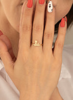 925 Sterling Silver Dog And Cat Initial Ring