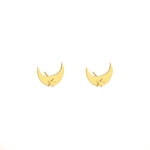 925 Sterling Silver Hi̇lal Şekli̇nde Ear Jacket Star Earrings