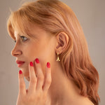 925 Sterling Silver Initial Earring