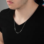 925 Sterling Silver Barbed Wire Necklace (Zi̇i̇nci̇ri̇ Cs40020)