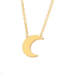 925 Sterling Silver Minimalist Half Moon Necklace