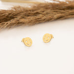 925 Sterling Silver Wink Emoji Studs 436