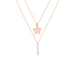925 Sterling Silver Star And Bar Layet Necklace