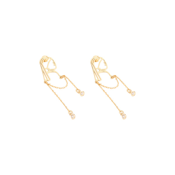925 Sterling Silver Paw Name Earrings,