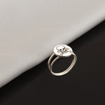 925 Sterling Silver Disc Skull Ring