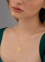 925 Sterling Silver Yaşam Çi̇çeği̇ Necklace