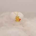925 Sterling Silver Enamel Squirrel Necklace