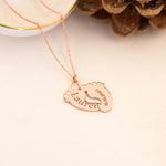 925 Sterling Silver Personalized Custom Name Baby Footprint Necklace