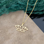 925 Sterling Silver Lotus Flower Necklace