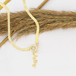 925 Sterling Silver Snake Layered Chain With Initial(Zi̇nci̇ri̇ Cs40008)