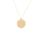925 Sterling Silver Yaşam Çi̇çeği̇ Necklace