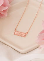 925 Sterling Silver Personalized Bar Necklace
