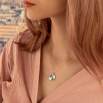 925 Sterling Silver Sun And Love Necklace
