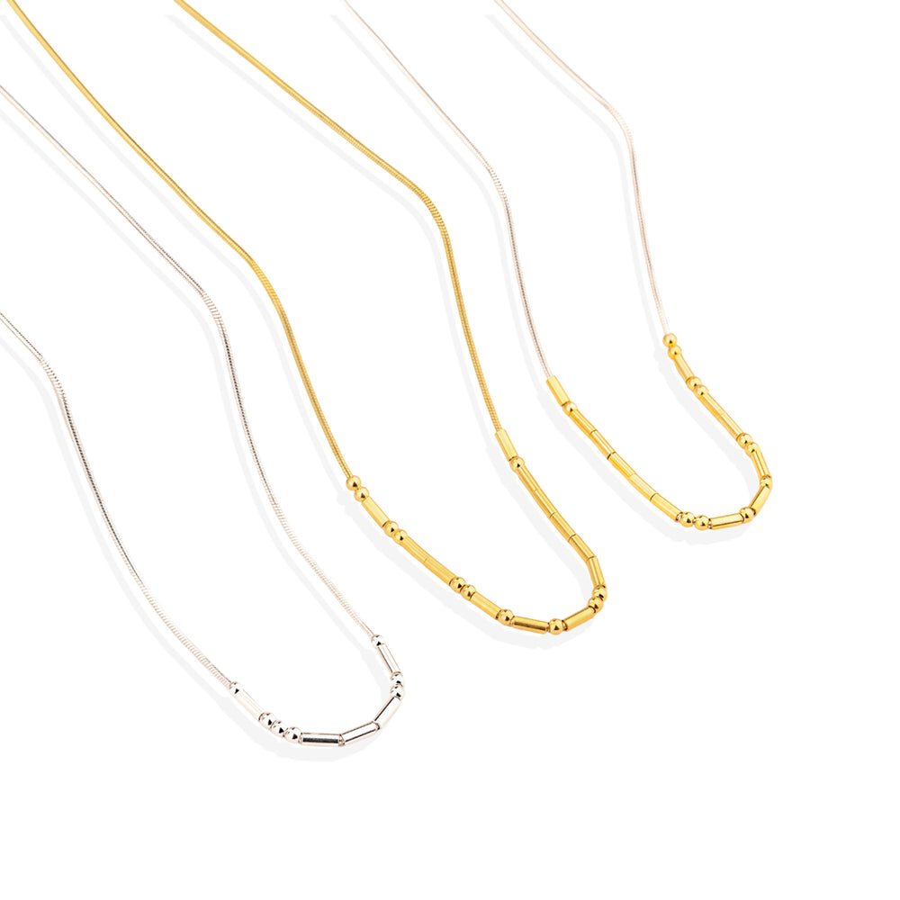 925 Sterling Silver Morse Code Necklace