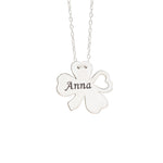 925 Sterling Silver Custom Four Leaf Clover Necklace