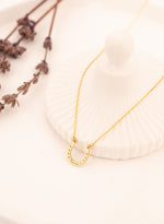 925 Sterling Silver Horseshoe Name Necklace
