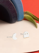 925 Sterling Silver Pack Man Studs