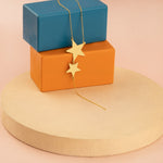 925 Sterling Silver Double Star Necklace