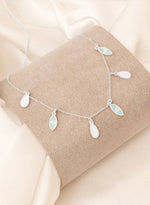 925 Sterling Silver Drop Sequin Necklace