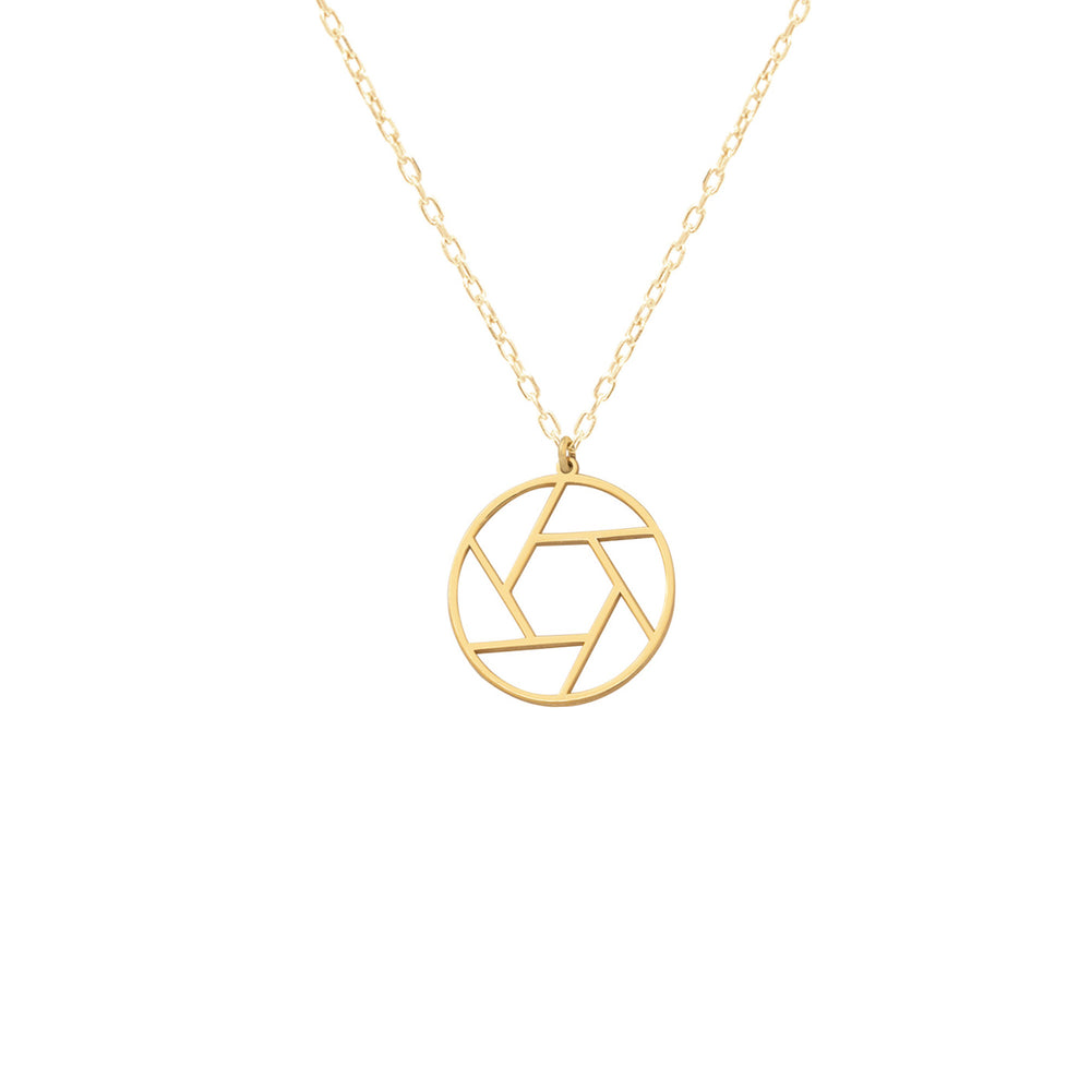 925 Sterling Silver Camera Aperture Pendant