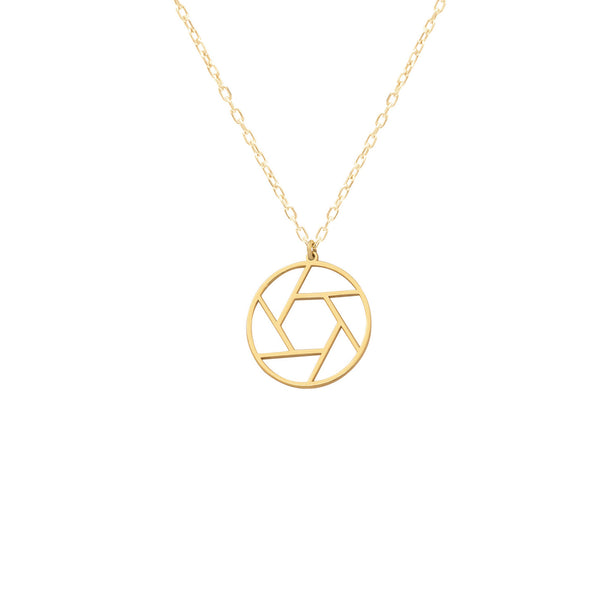 925 Sterling Silver Camera Aperture Pendant