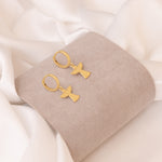 925 Sterling Silver Angel And Wings Hoop Earrings