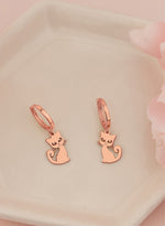 925 Sterling Silver Cat Earrings