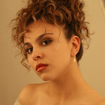 Tie Shape Silver Earrings