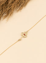 925 Sterling Silver Birth Stone Key Bracelet