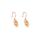925 Sterling Silver 14K Solid Gold Diamond Shaped Hexagon Dangle