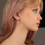 925 Sterling Silver Pole Star Earrings
