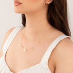 925 Sterling Silver Heart And Two Name Necklace