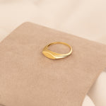 925 Sterling Silver Slim Bar Ring Önü Plaka Ring
