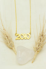 925 Sterling Silver Old English Number Necklace
