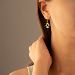925 Sterling Silver Throat Chakra Earring
