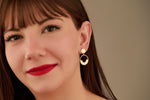 925 Sterling Silver Double Circle Hollow Earrings