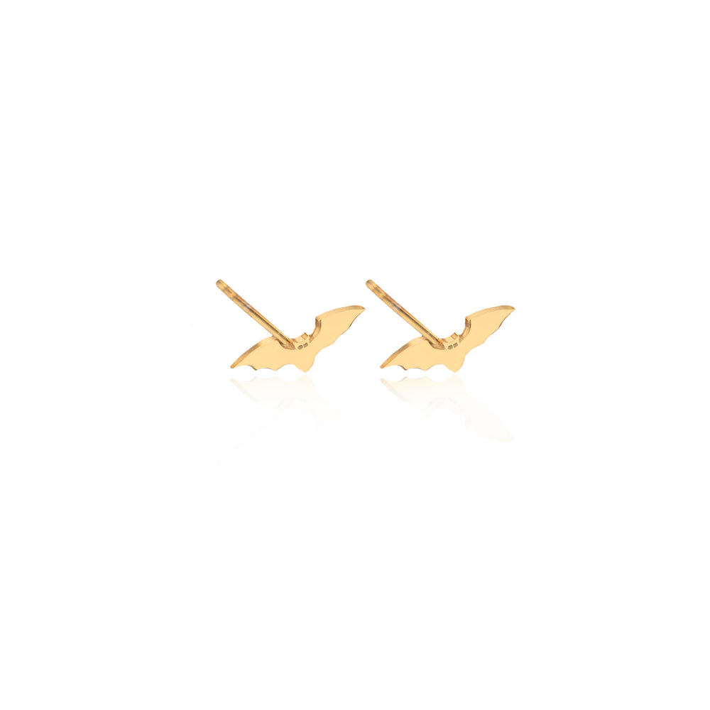 925 Sterling Silver Stud Bat Earrings