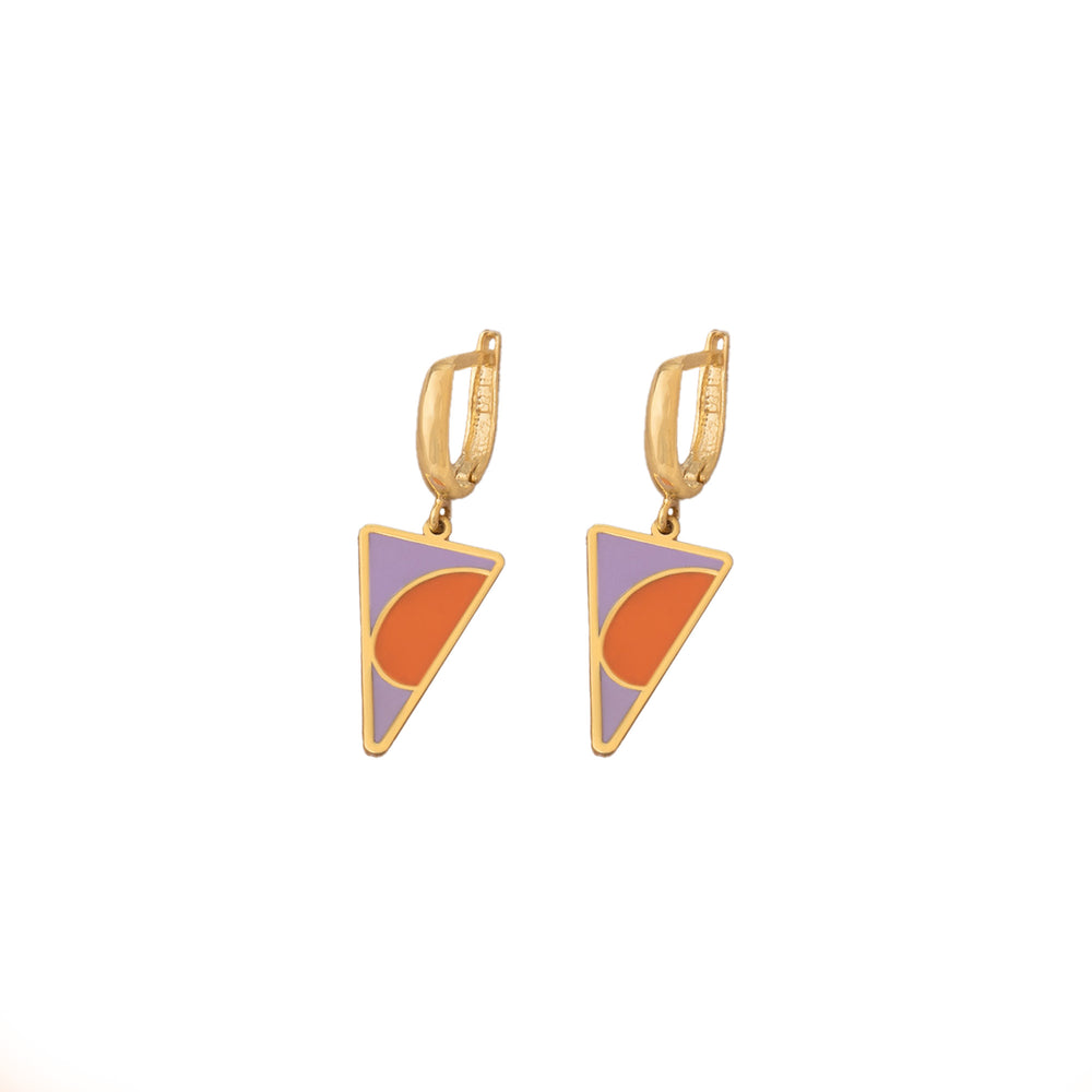 925 Sterling Silver Triangle Earrings