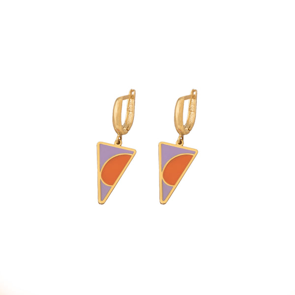 925 Sterling Silver Triangle Earrings