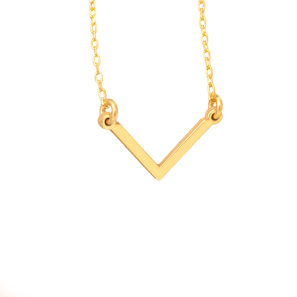 925 Sterling Silver V Necklace
