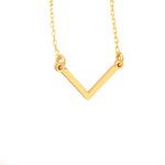 925 Sterling Silver V Necklace