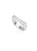 925 Sterling Silver Personalized Name Block Ring