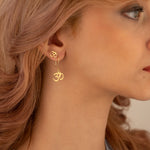 925 Sterling Silver Om Studs