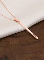 925 Sterling Silver Kişileştirilebilir Bar Necklace,