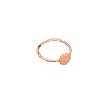 925 Sterling Silver Round Circle Düz Plaka Ring