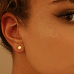 925 Sterling Silver Fire Flame Stud
