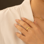 925 Sterling Silver Custom Stacking Open Name Ring