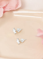 925 Sterling Silver Minimalist Boho Leaf Studs